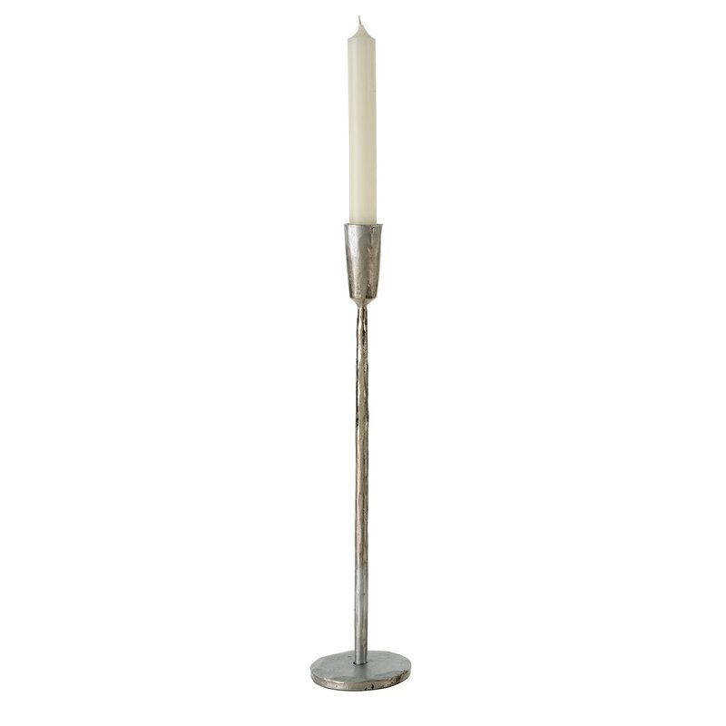 Luna Forged Candlestick Large Silver