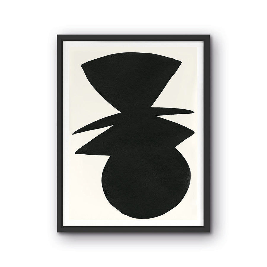 Kate Roebuck Abstract Shape 3 Art Black on White