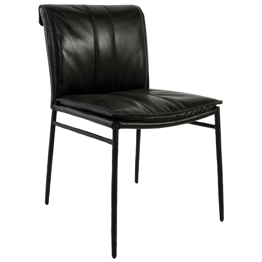 Mayer Dining Chair Black Leather