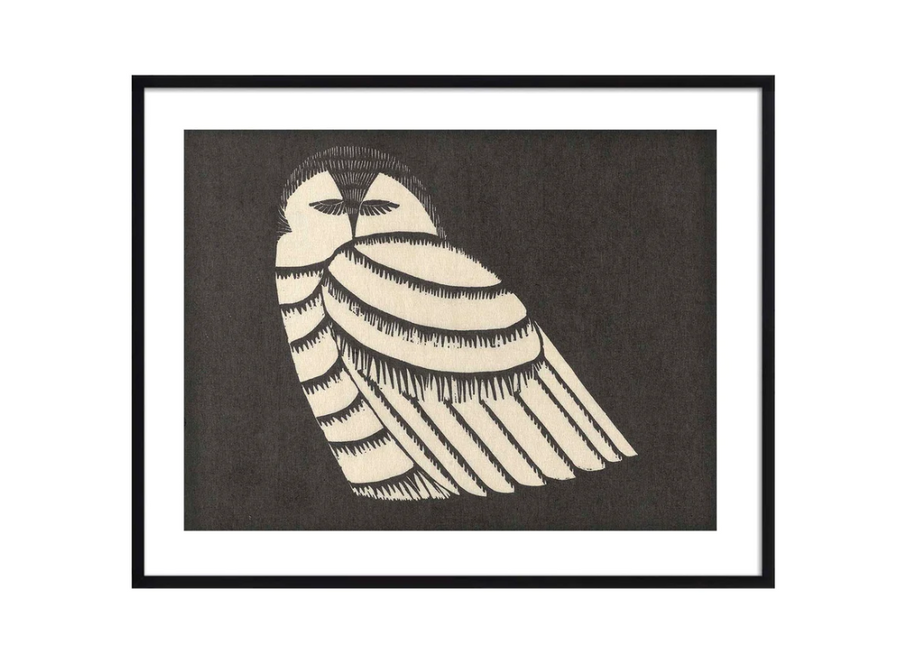Grand Archives Owl Black and White Art