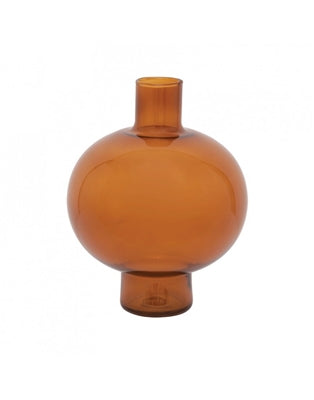 Golden Oak Recycled Glass Round Vase