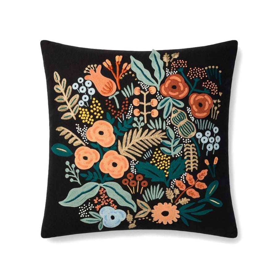 Black Multi Small Floral Pillow