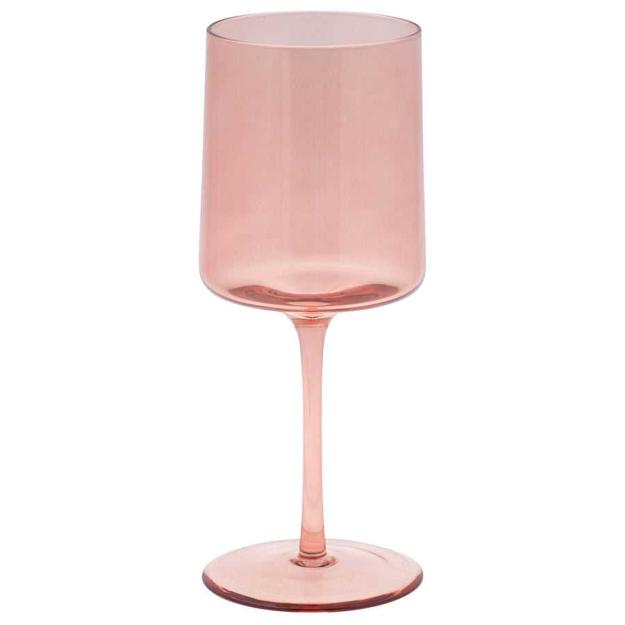 Mid Century Wine Glass Blush