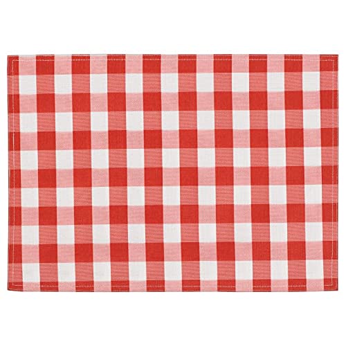 Red Gingham Placemat Cotton 13"x18"