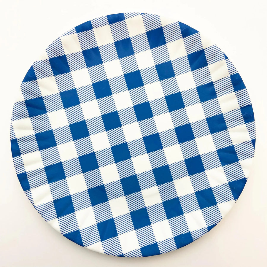 Blue Gingham Plate Set of 4