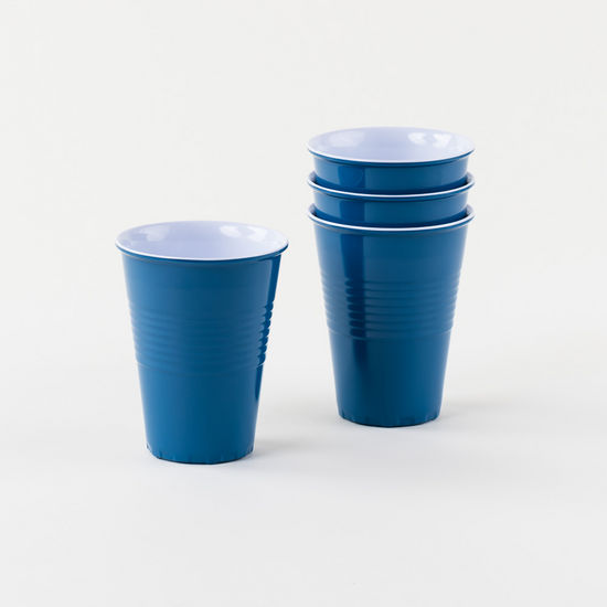 Melamine Blue Cups Stack of 4