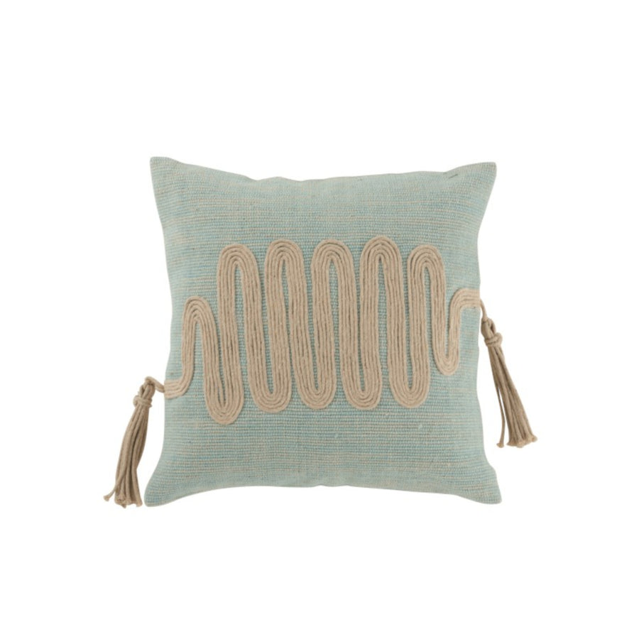 Voyager Natural Wave Pillow with Tassels