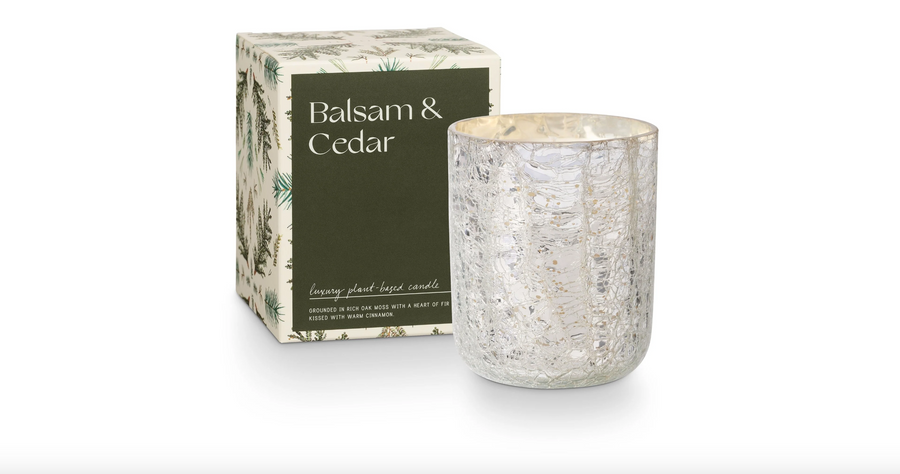 Balsam & Cedar Crackle Small Glass