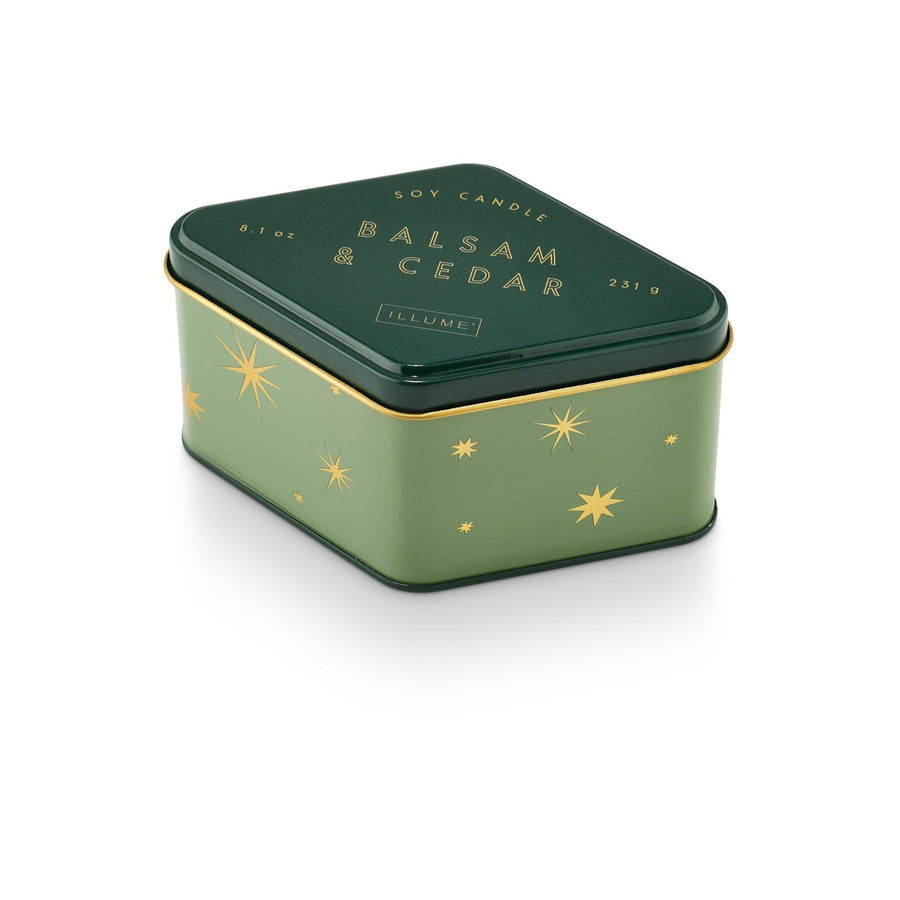 Balsam & Cedar Diamond Tin Candle