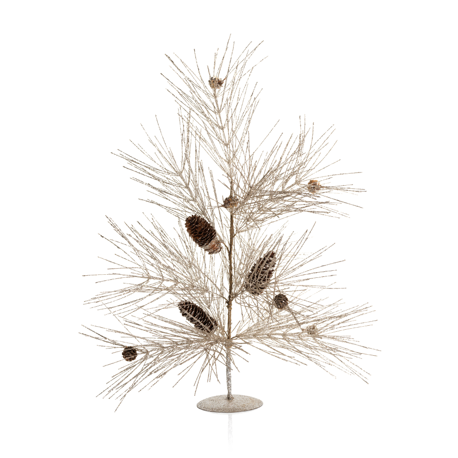 Champagne Spruce and Pine Cone Tree