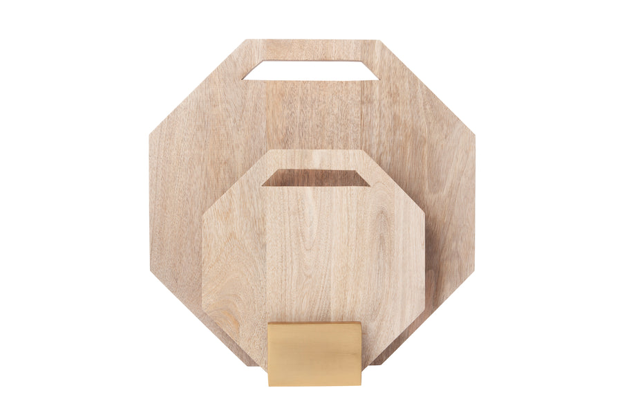 Geometric Raw Mango Wood Boards