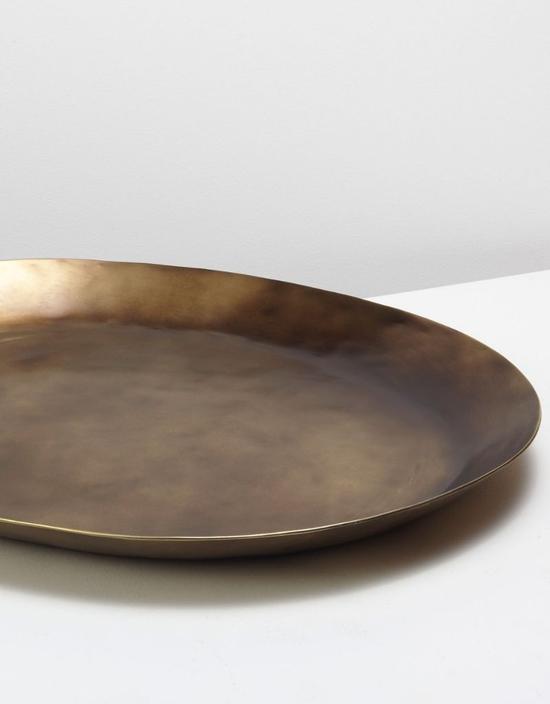 Cobbled Antique Bronze Platter