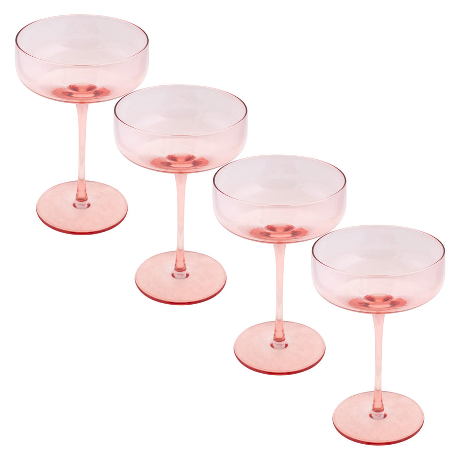 Mid Century Champagne Coupe Blush