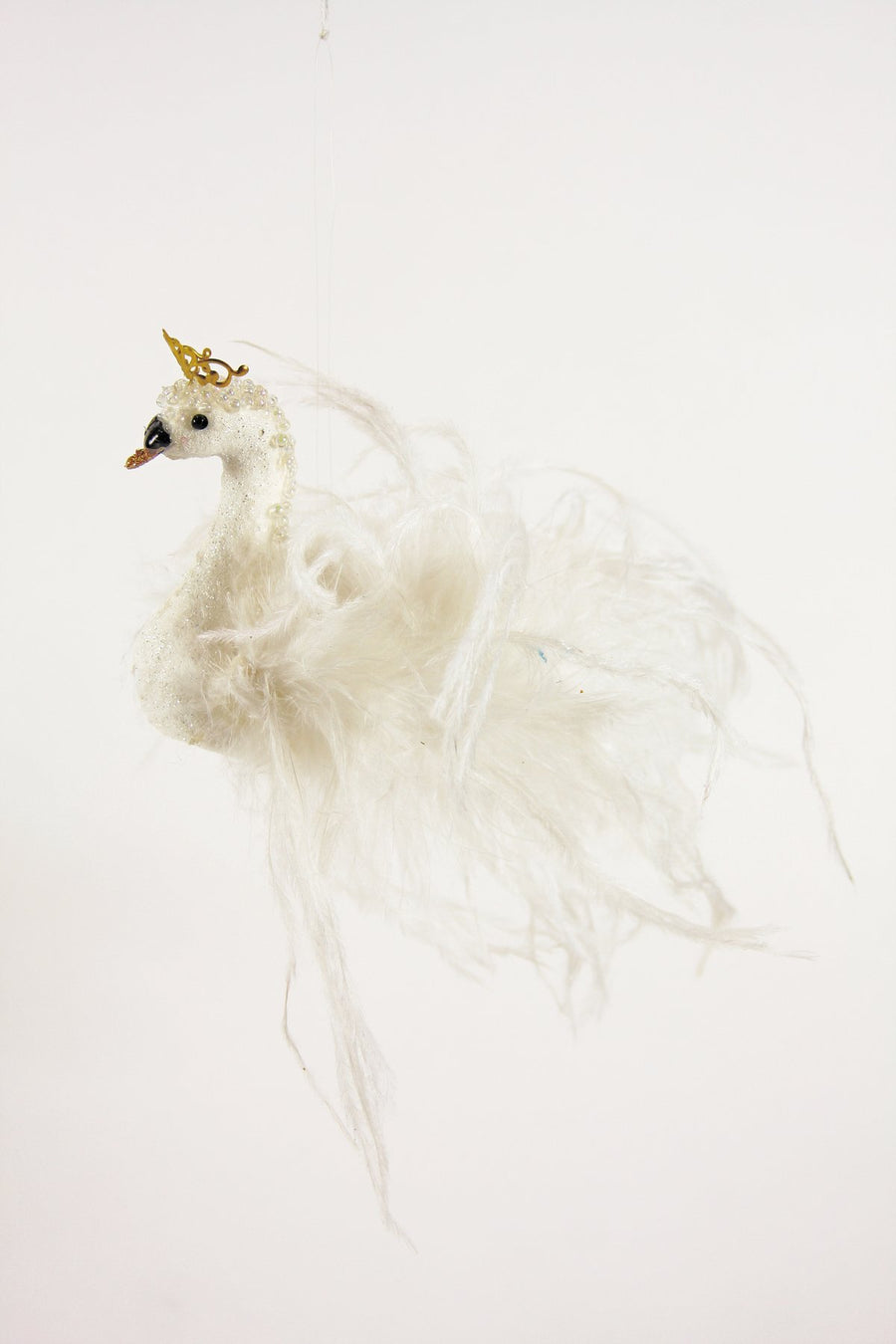 Crowned Enchanted Swan Ornament