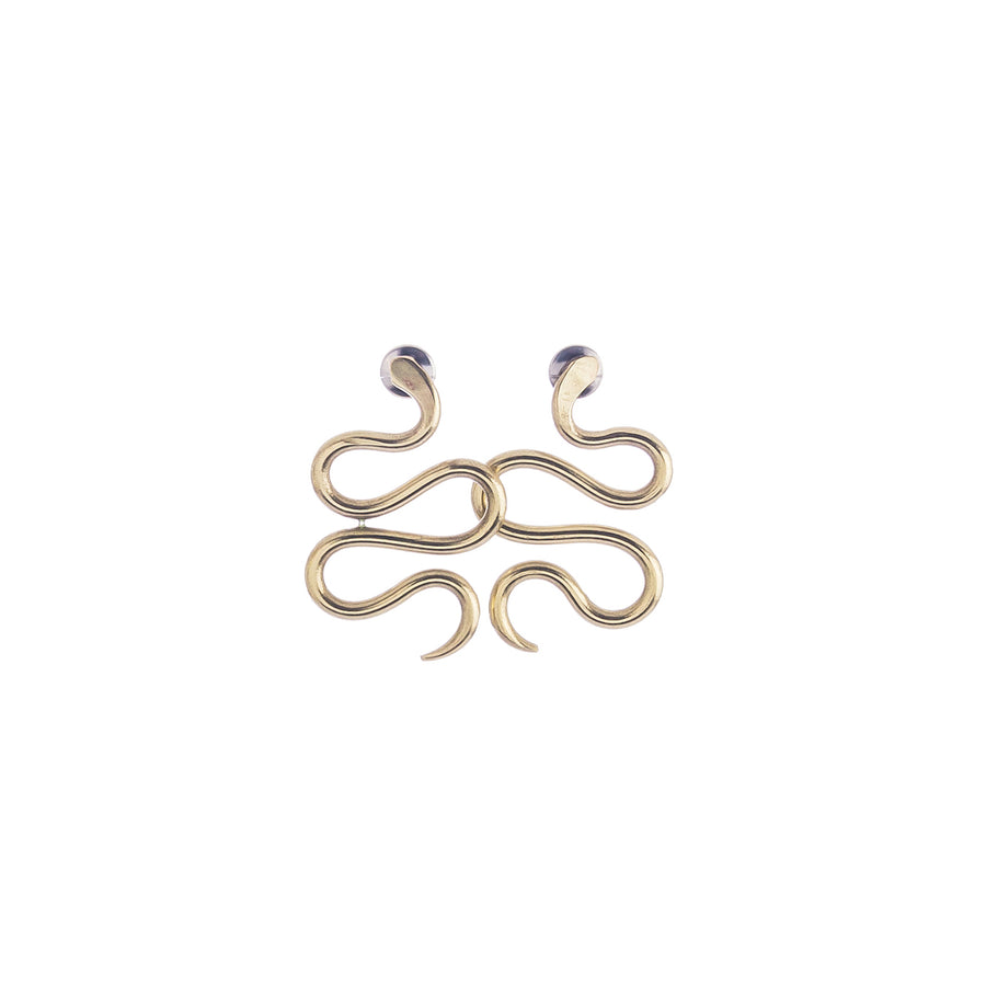 Snake Earrings SM Brass