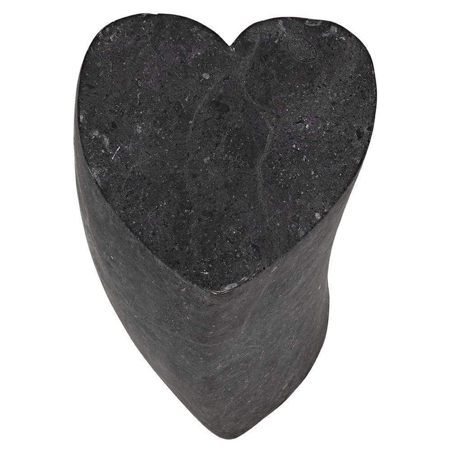 Black Marble Heart Side Table