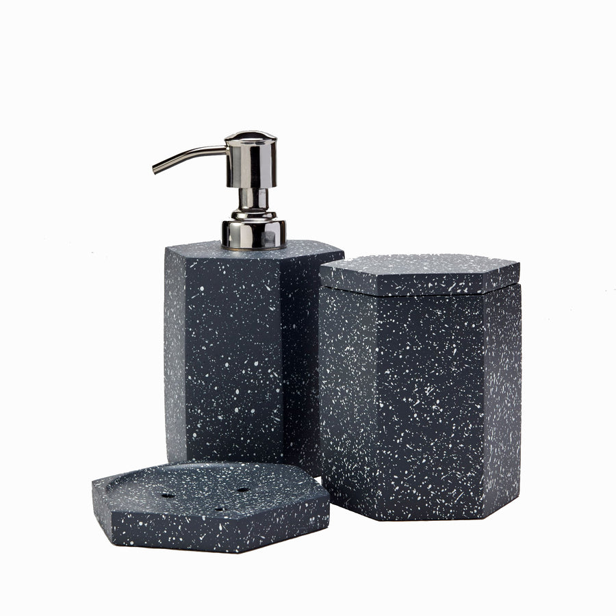 Speckled Slate Cement Bath Accessories