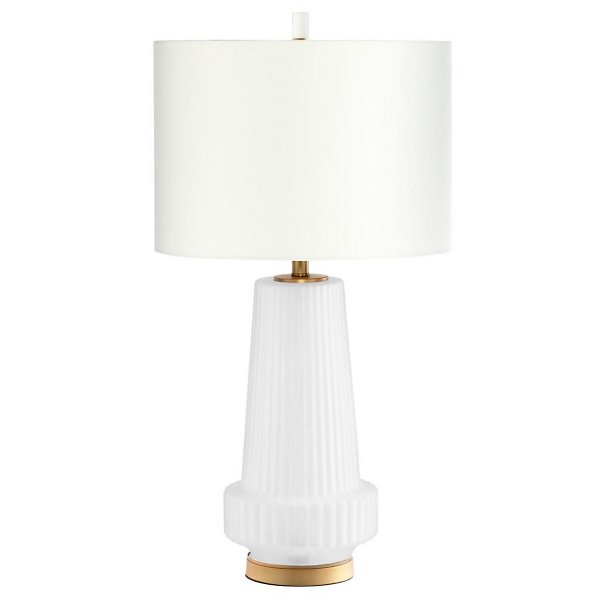 Mila Frosted Glass and Brass Table Lamp