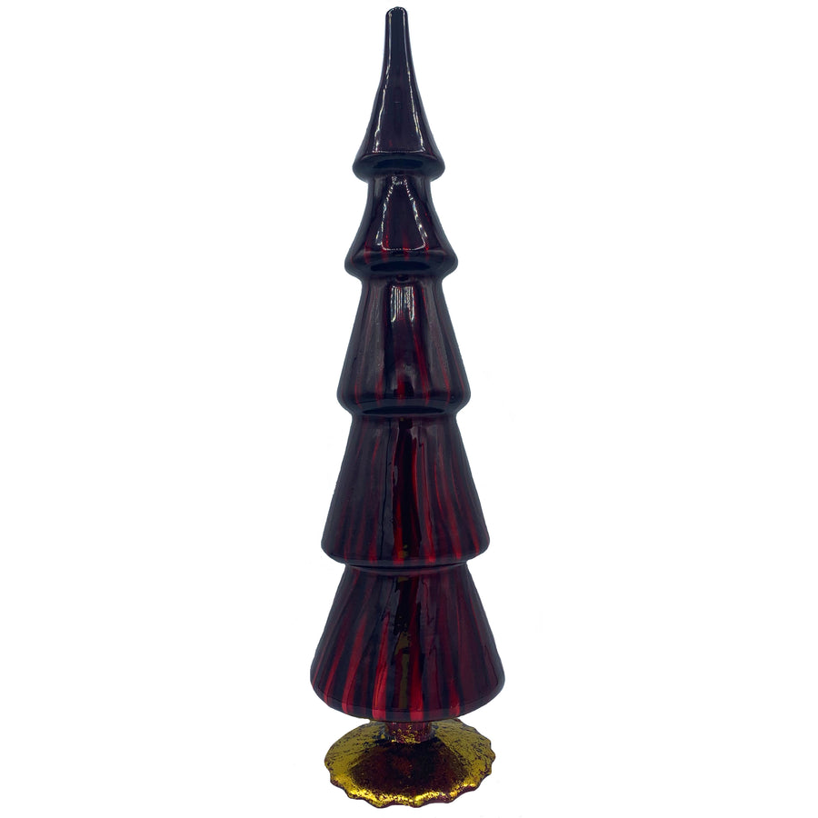 Red Hue Glass Tree XL 17"