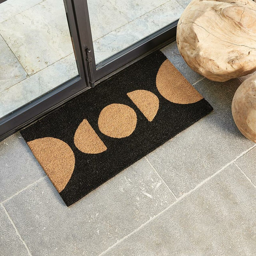 Modern Black Large Doormat