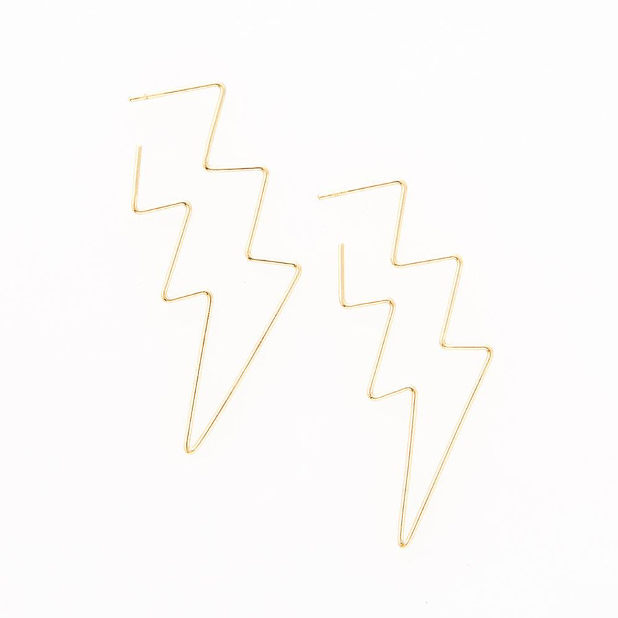 Lightning Bolt Wire Earrings