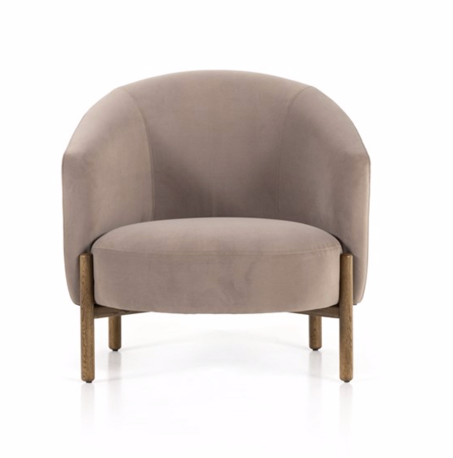 Enfield Modern Velvet Shitake Chair