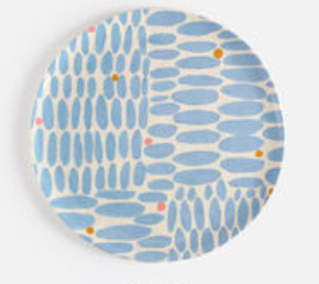 Patterned Handmade Melamine Plate 11"