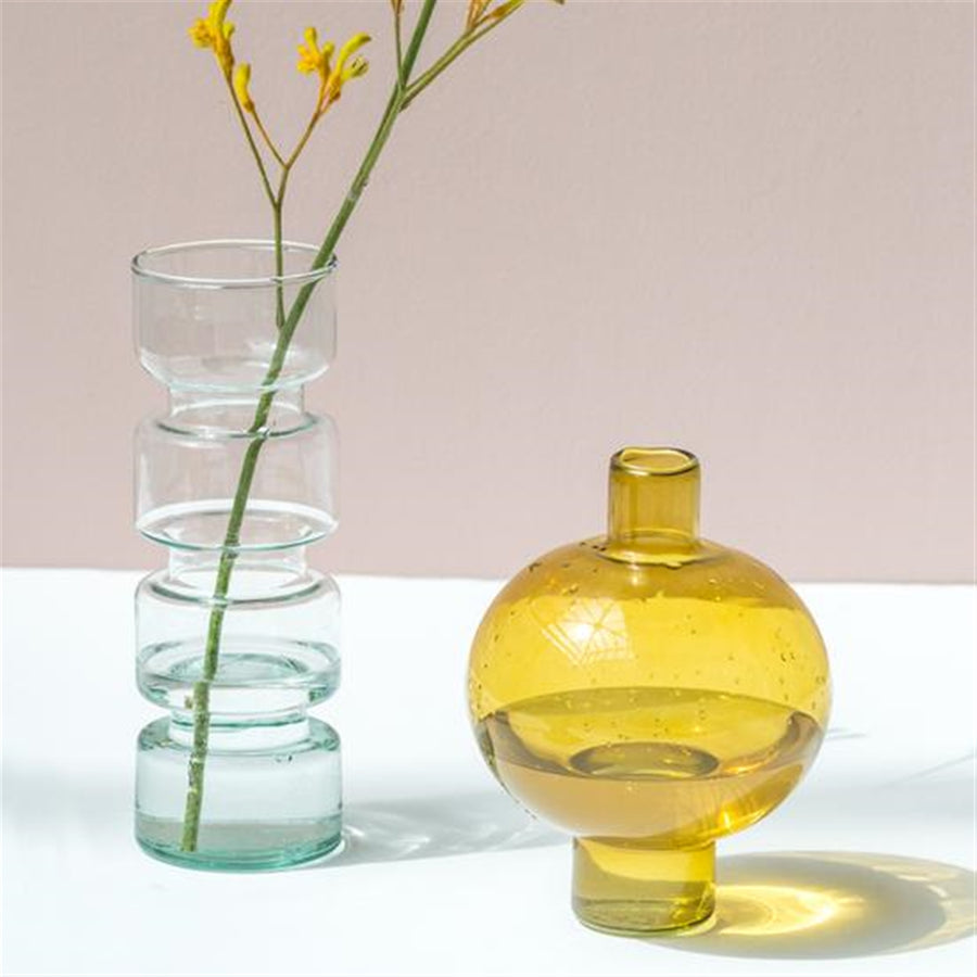 Recycled Glass Round Vase