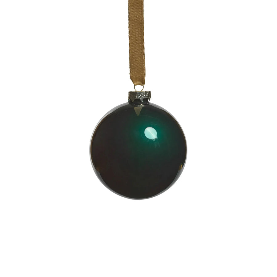 Sapphire Glass Ball Ornament 4"