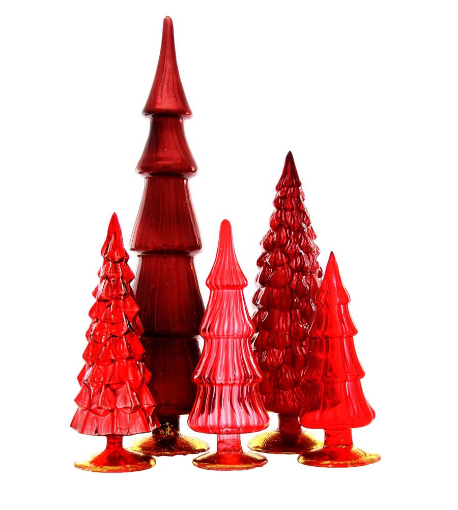 Red Hue Glass Tree XL 17"