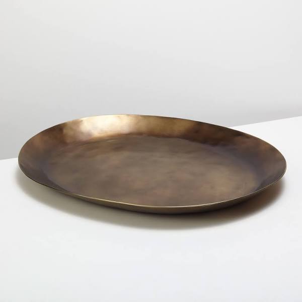 Cobbled Antique Bronze Platter