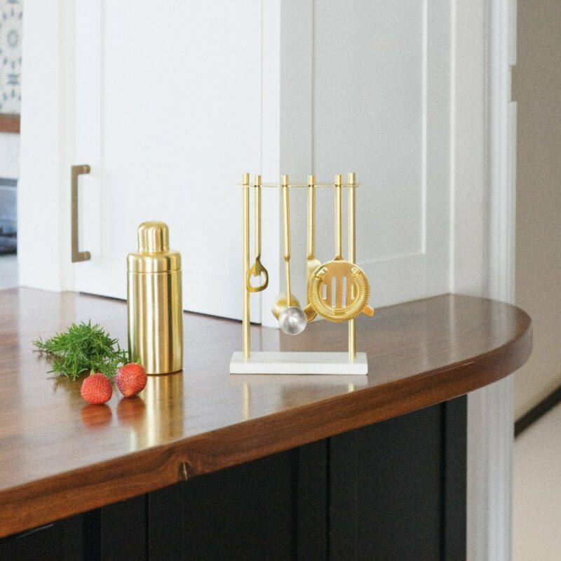Gold and Marble Bar Set