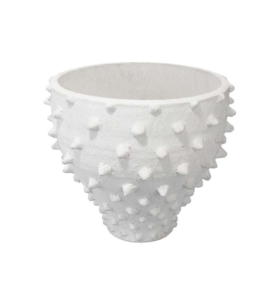 Spike Matte White Ceramic Vase